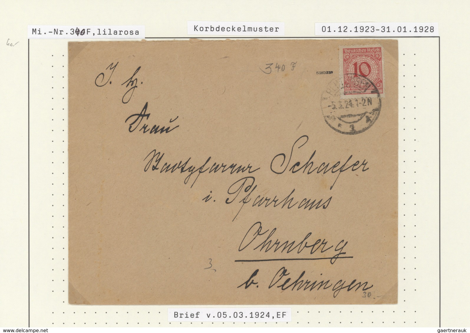 Deutsches Reich - Weimar: 1924/1932, Sammlung Von Ca. 100 Briefen Und Karten, Dabei Verwendungsforme - Collections