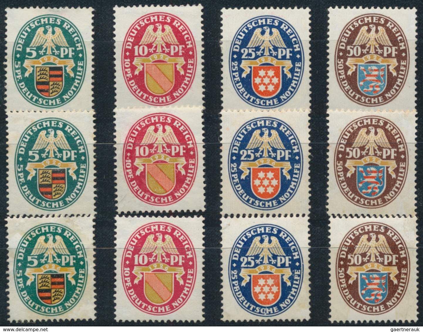 Deutsches Reich - Weimar: 1924/26, Kleiner Lagerbestand Auf Ca. 75 C5-Steckkarten, Ungestempelt Und - Collections