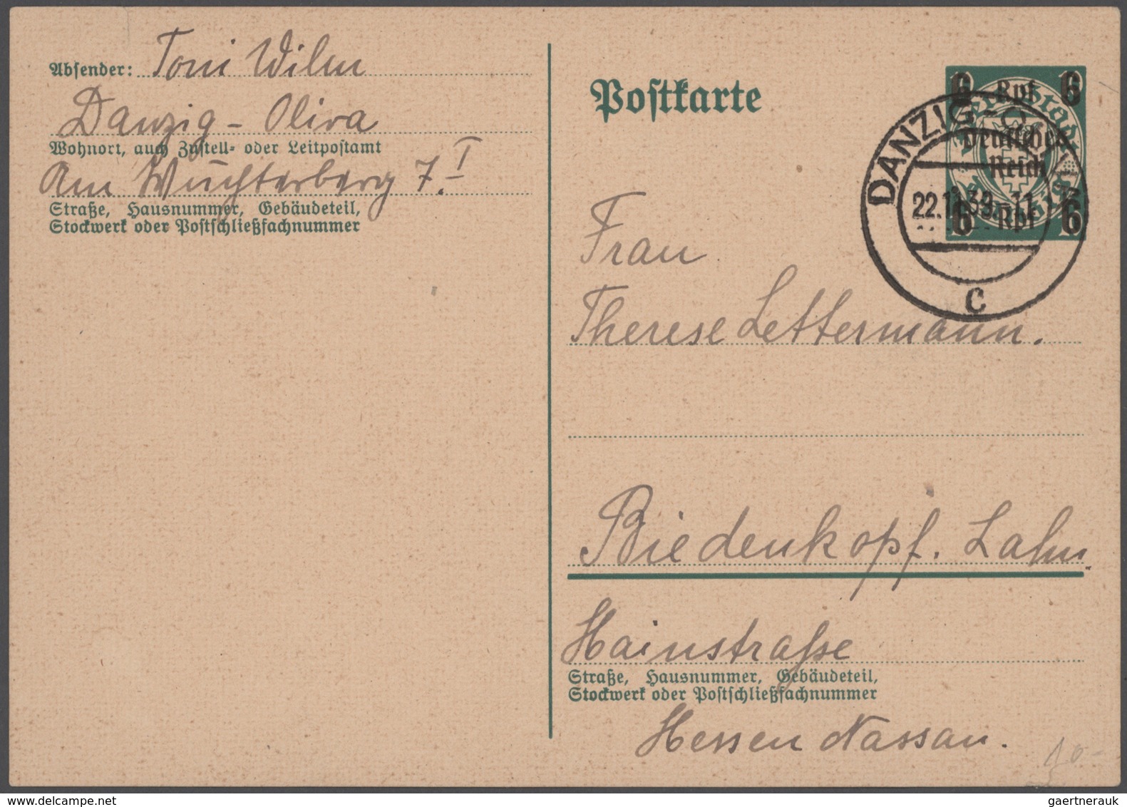 Deutsches Reich - 3. Reich: 1933/1944, vielseitige Partie von ca. 770 Briefen, Karten und Ganzsachen