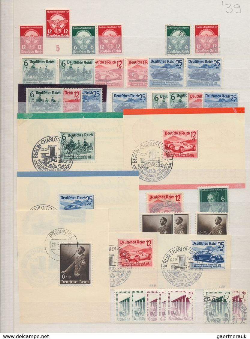 Deutsches Reich - 3. Reich: 1933/1945, Reichhaltiger Bestand In Fünf Alben Mit Sehr Gutem Anteil An - Lettres & Documents