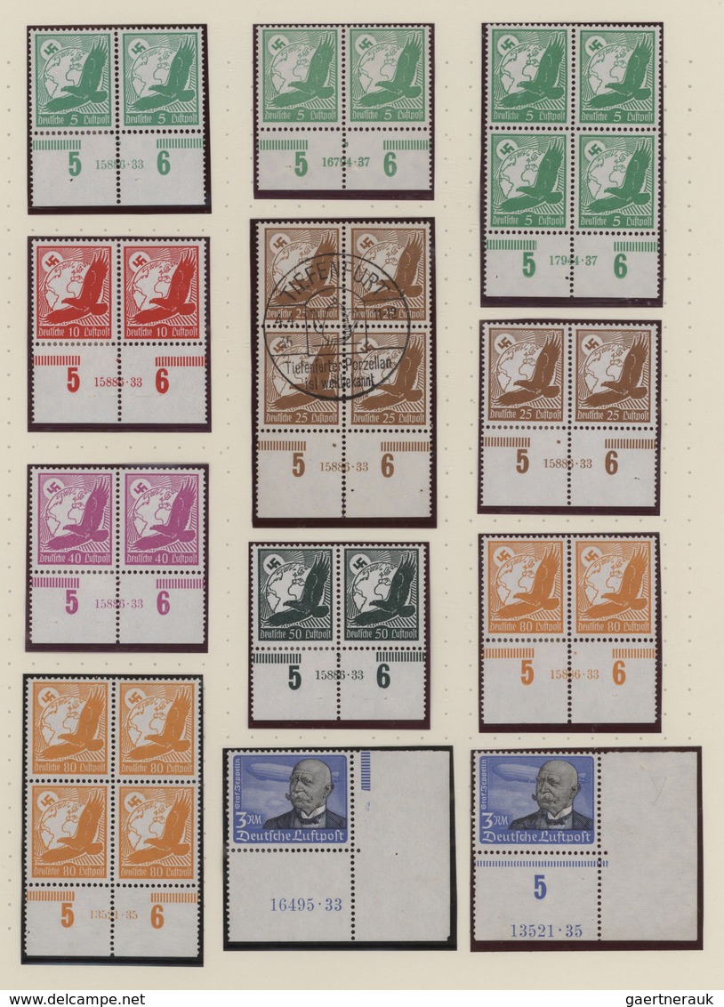 Deutsches Reich - 3. Reich: 1934, Sammlung Von Zwölf Hausauftragsnummern Der Ausgabe "Flugpost", Dab - Lettres & Documents