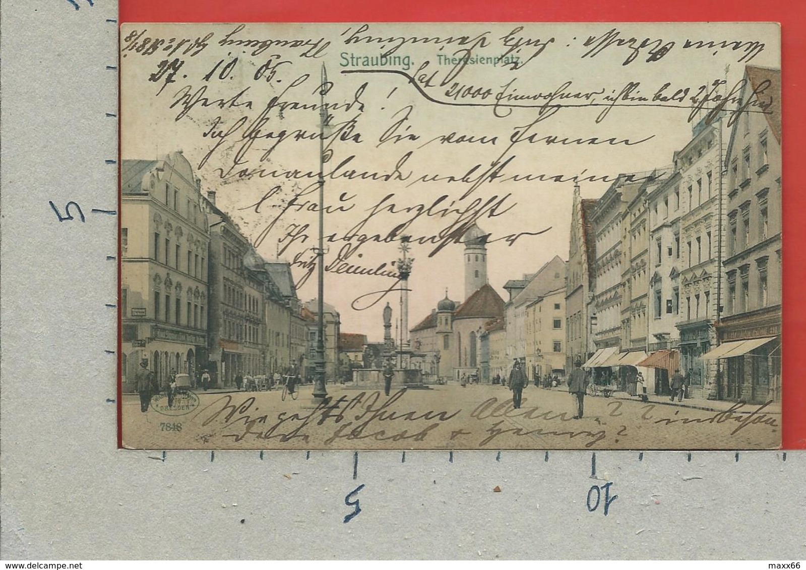 CARTOLINA VG GERMANIA - STRAUBING - Theresienplatz - 9 X 14 - 1905 - Straubing