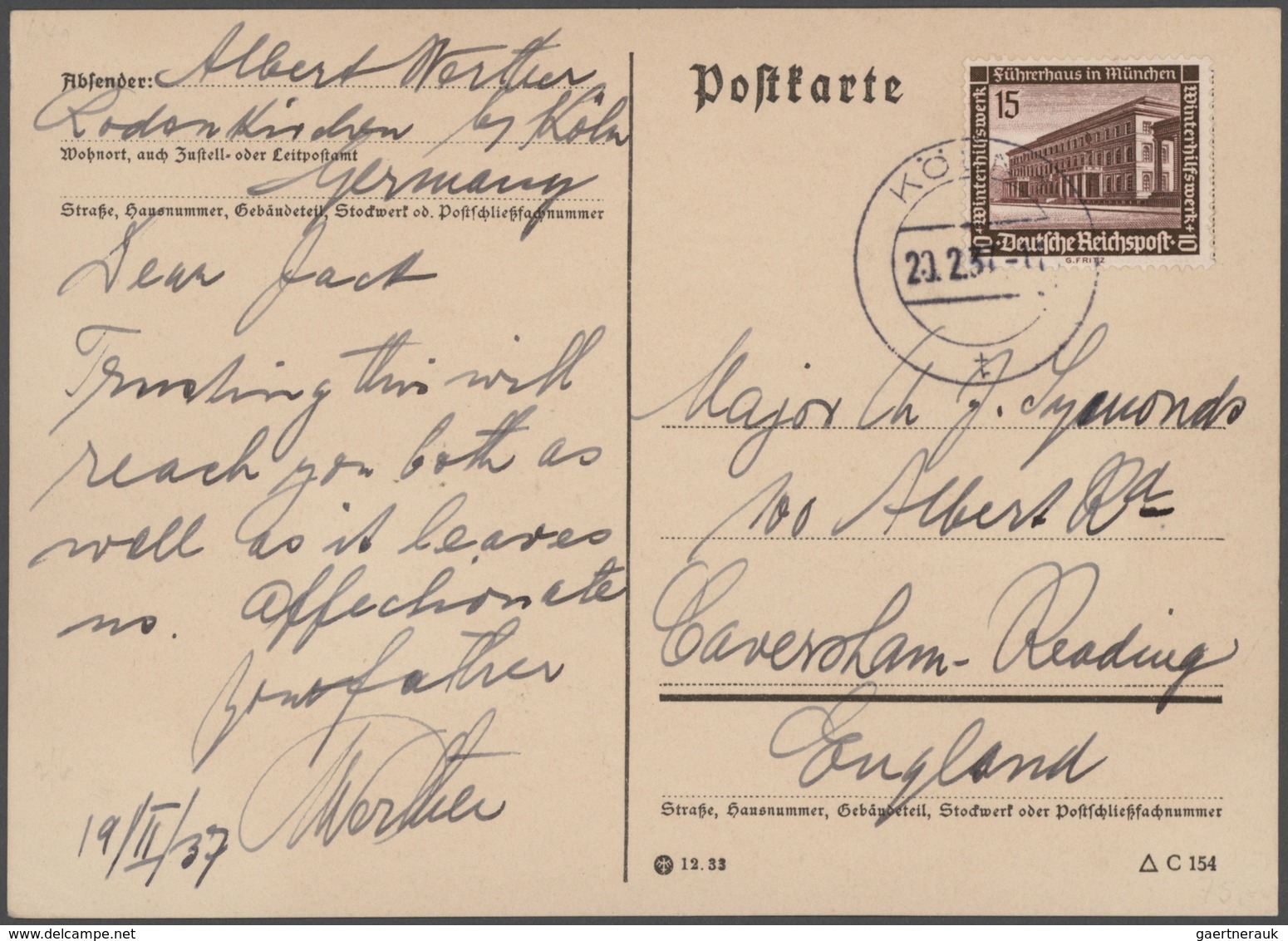 Deutsches Reich - 3. Reich: 1934/1945, Sammlung Von Ca. 450 Briefen Und Karten, Dabei Etliche Besser - Lettres & Documents