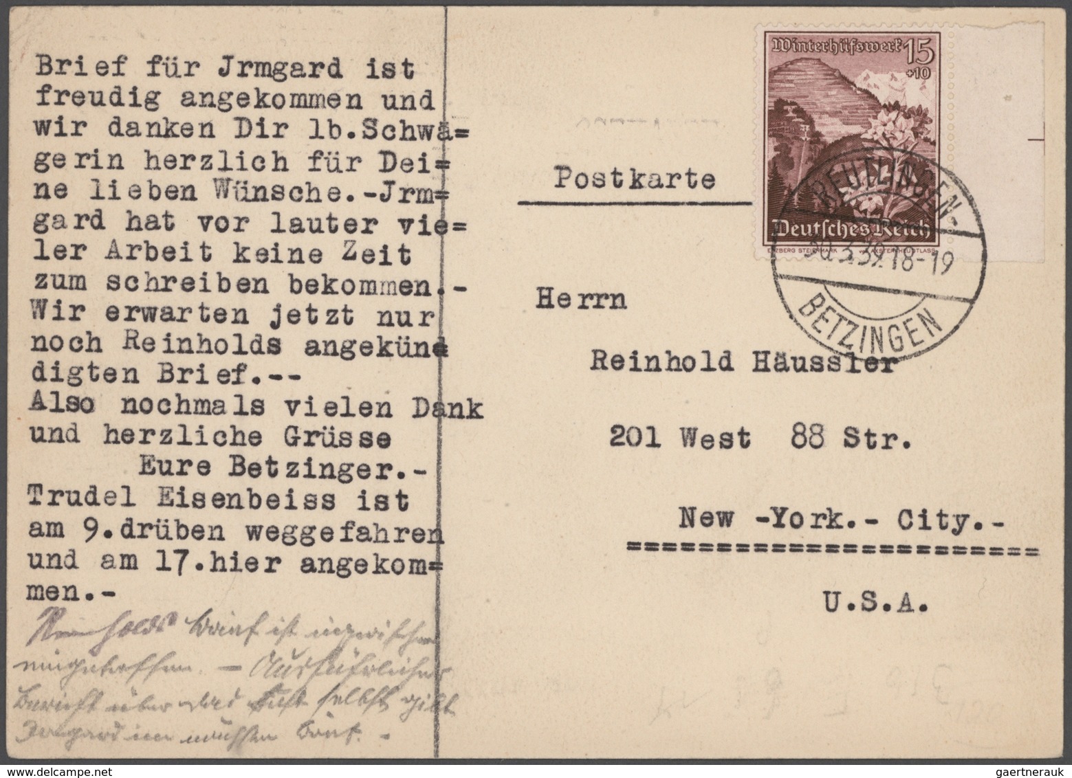 Deutsches Reich - 3. Reich: 1934/1945, Sammlung von ca. 450 Briefen und Karten, dabei etliche besser
