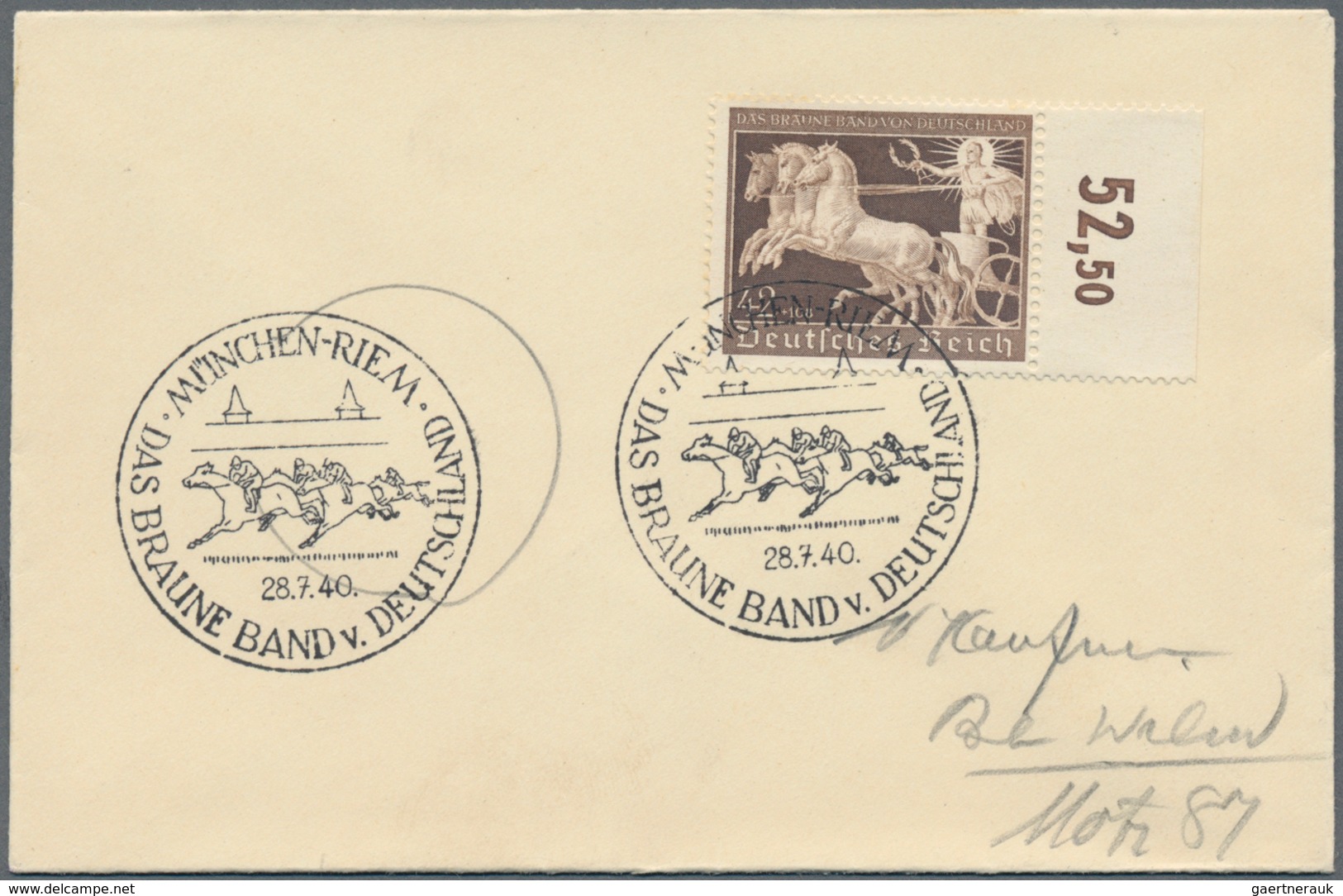 Deutsches Reich - 3. Reich: 1936/1940, Spezial-Lot Mit Sonderstempel-Briefstücken Bzw. Blanko-Belege - Covers & Documents