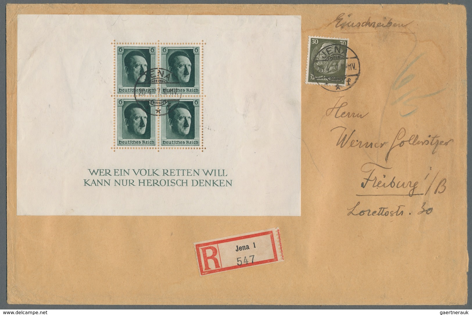 Deutsches Reich - 3. Reich: 1937-1943, Bestand Von 40 Belegen Mit Interessanten Hitler-Dauerserien- - Covers & Documents