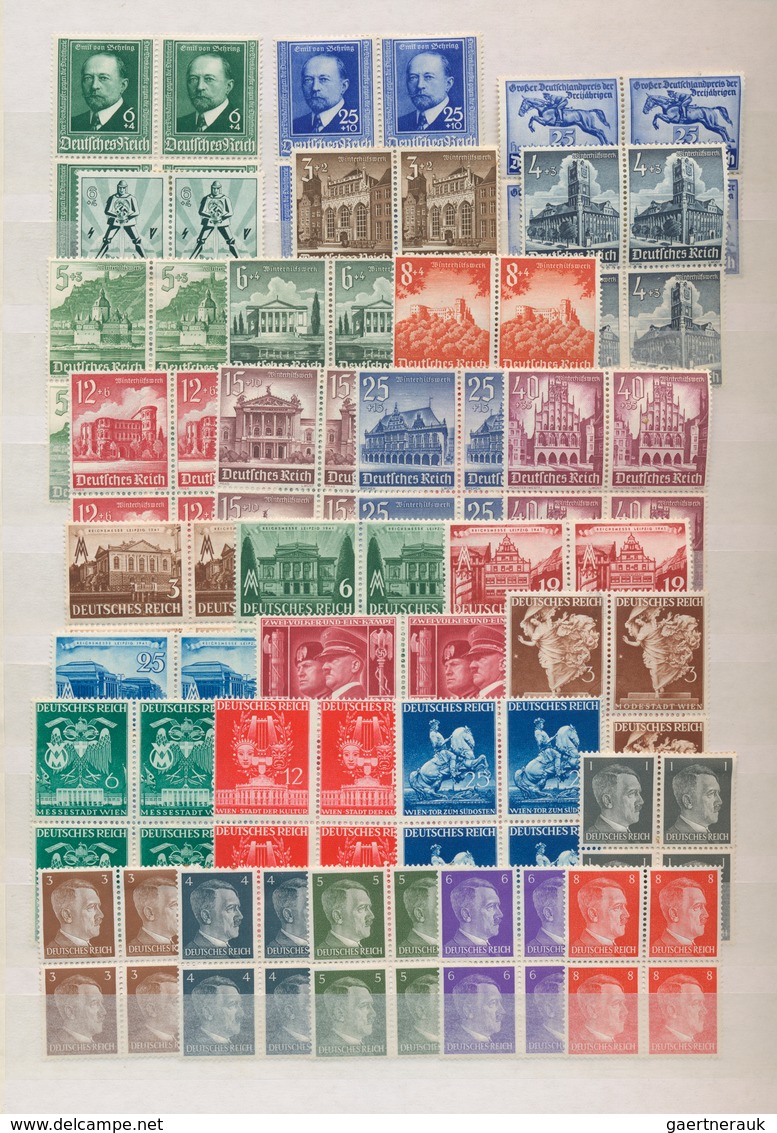 Deutsches Reich - 3. Reich: 1938/1945, Sammlung Von über 170 Verschiedenen 4er-Blocks Mit Praktisch - Storia Postale