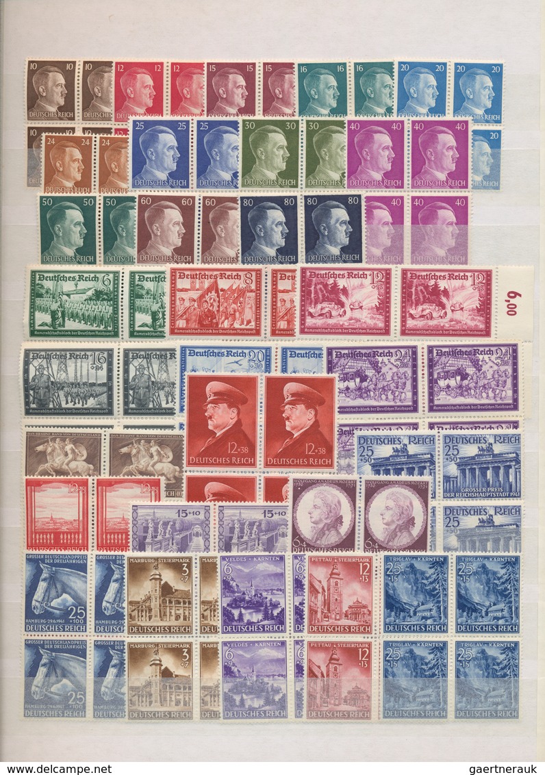 Deutsches Reich - 3. Reich: 1938/1945, Sammlung Von über 170 Verschiedenen 4er-Blocks Mit Praktisch - Lettres & Documents