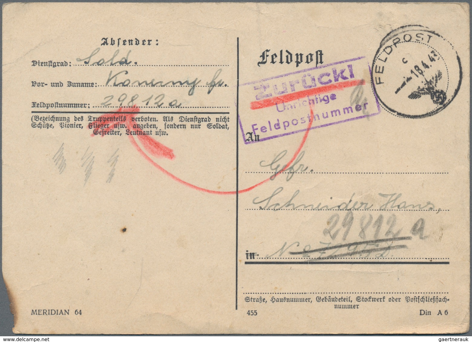 Deutsches Reich - 3. Reich: 1939/44, WKII Ca. 550 Briefe (viele Mit Inhalt) Und Karten Zum Teil Auch - Lettres & Documents