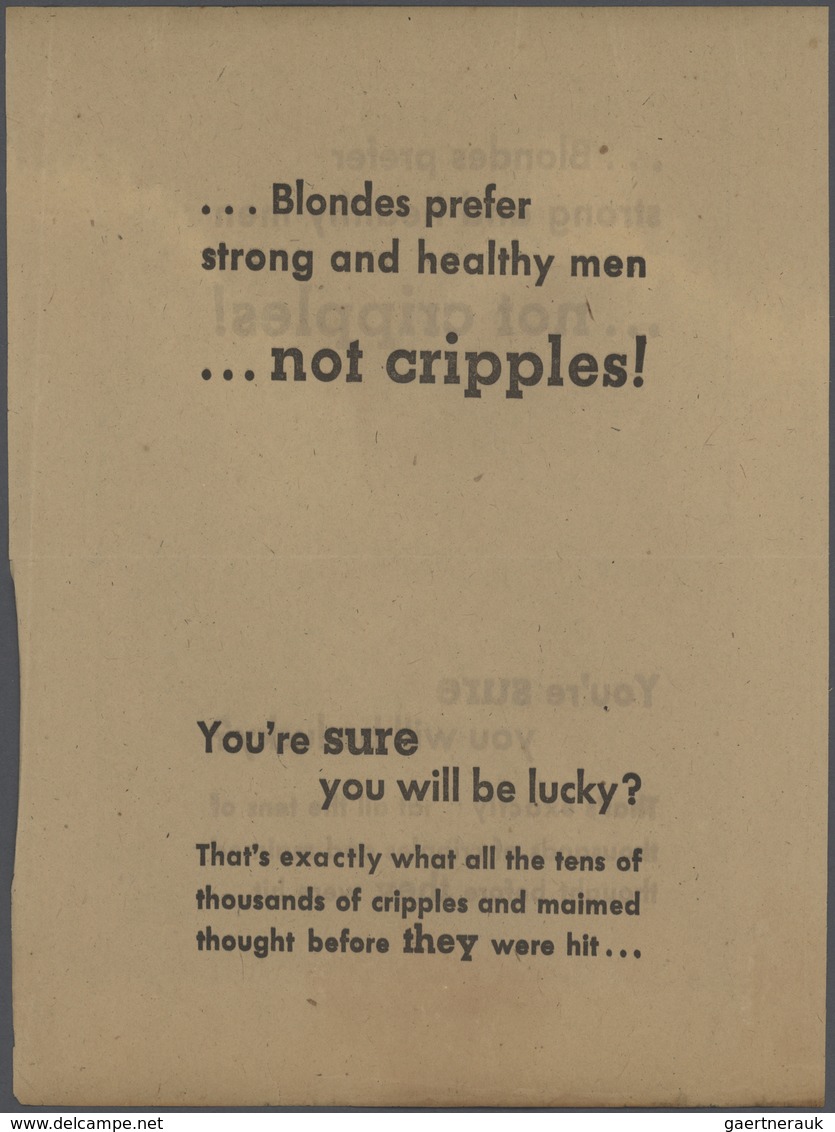 Deutsches Reich - 3. Reich: 1942/1945, ALLIIERTE PROPAGANDA-FLUGBLÄTTER, Vielseitige Sammlung Von Ca - Lettres & Documents