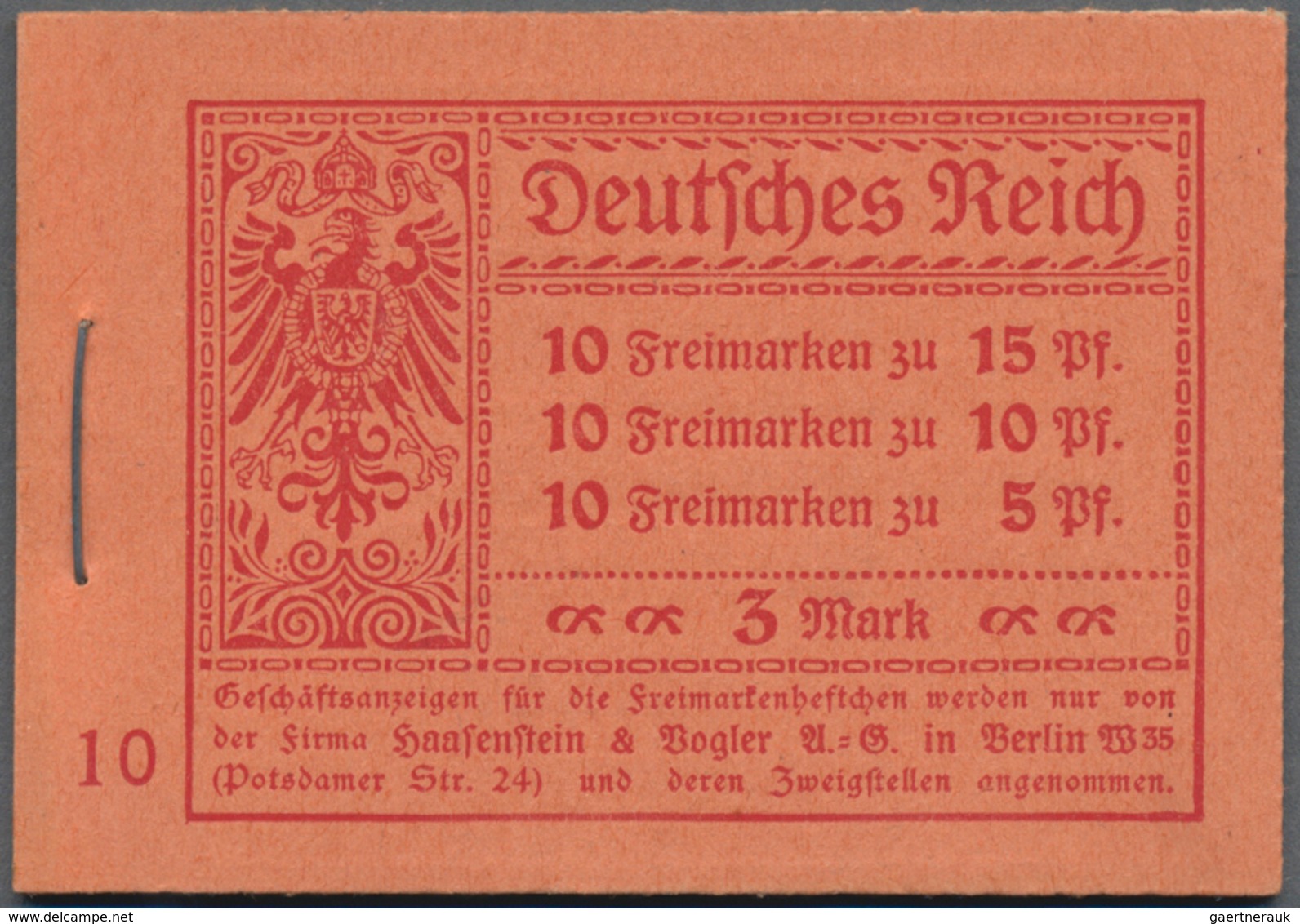 Deutsches Reich - Markenheftchen: 1919/1921, Lot Von Drei Germania-Markenheftchen: MiNr. 12 A, 14.1 - Carnets