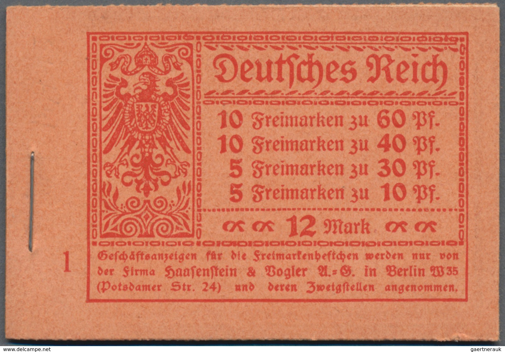 Deutsches Reich - Markenheftchen: 1919/1921, Lot Von Drei Germania-Markenheftchen: MiNr. 12 A, 14.1 - Carnets