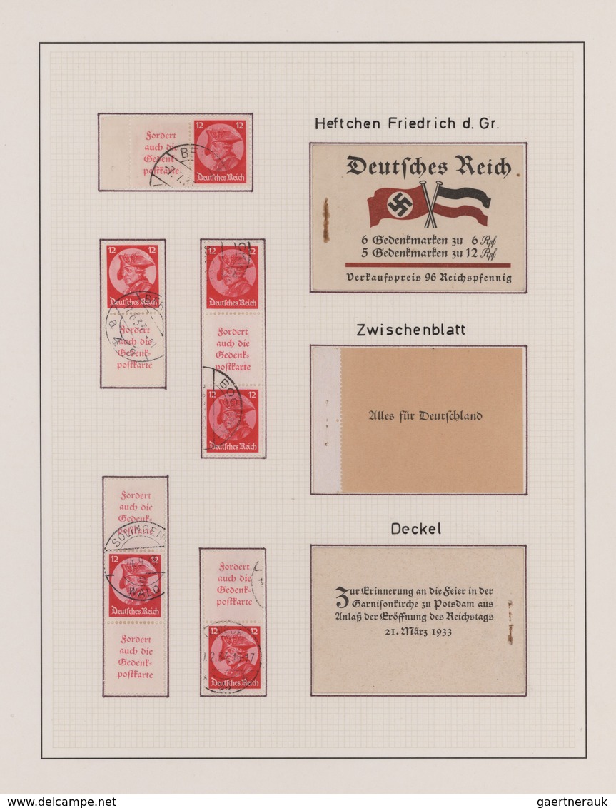 Deutsches Reich - Zusammendrucke: 1931/1943. Sammlung "Zusammendrucke, Gestempelt" Komplett Mit Brie - Se-Tenant