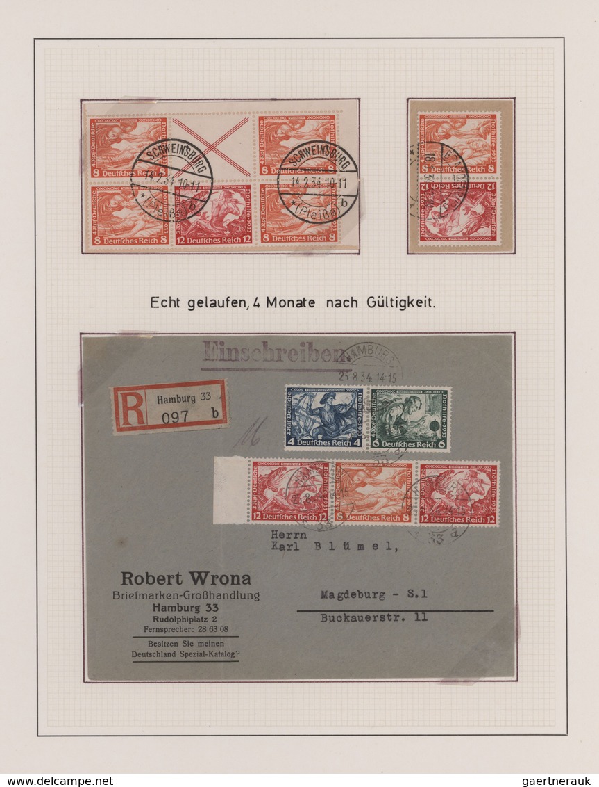 Deutsches Reich - Zusammendrucke: 1931/1943. Sammlung "Zusammendrucke, Gestempelt" Komplett Mit Brie - Se-Tenant