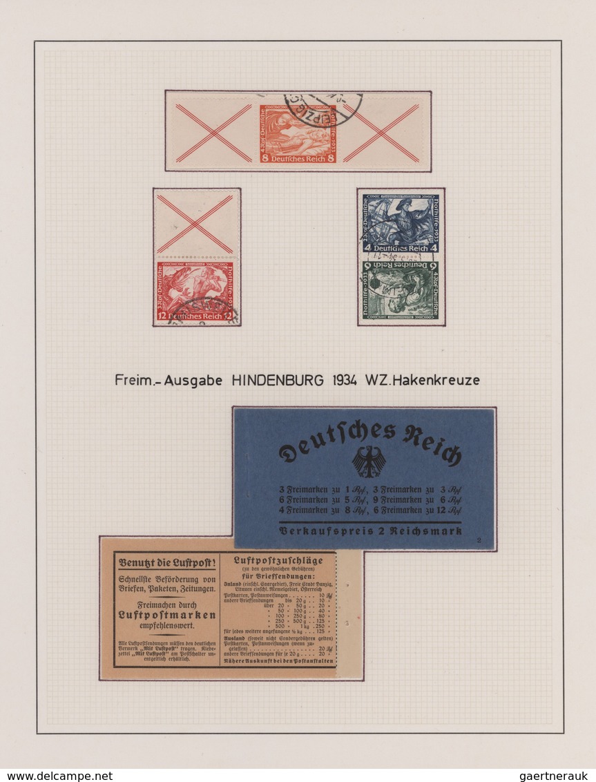 Deutsches Reich - Zusammendrucke: 1931/1943. Sammlung "Zusammendrucke, Gestempelt" Komplett Mit Brie - Se-Tenant