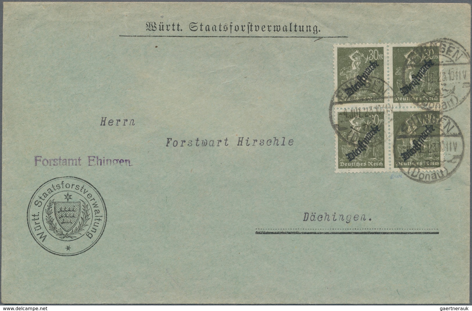 Deutsches Reich - Dienstmarken: 1874/1944, Gehaltvolle Sammlung Mit Ca.130 Belegen Im Ringbinder Mit - Service