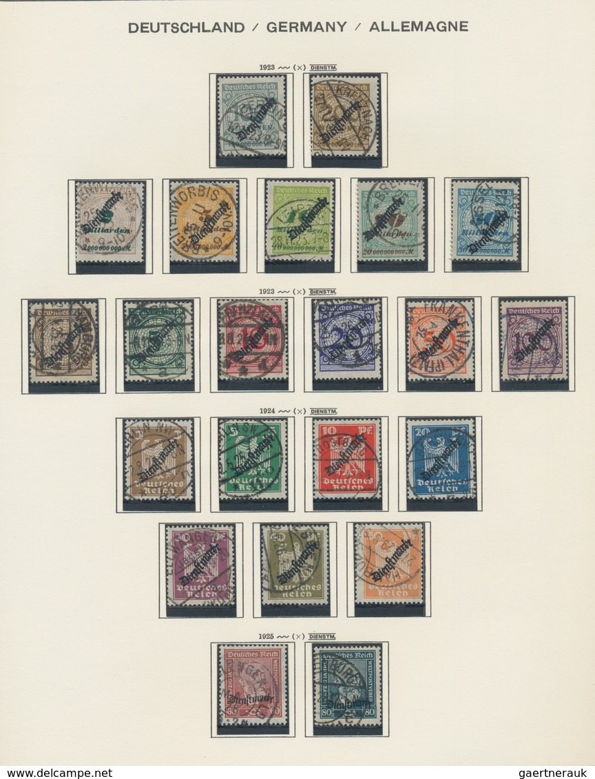 Deutsches Reich - Dienstmarken: 1903/1944, Meist Gestempelte Sammlung Der Dienstmarken Auf Schaubek- - Service
