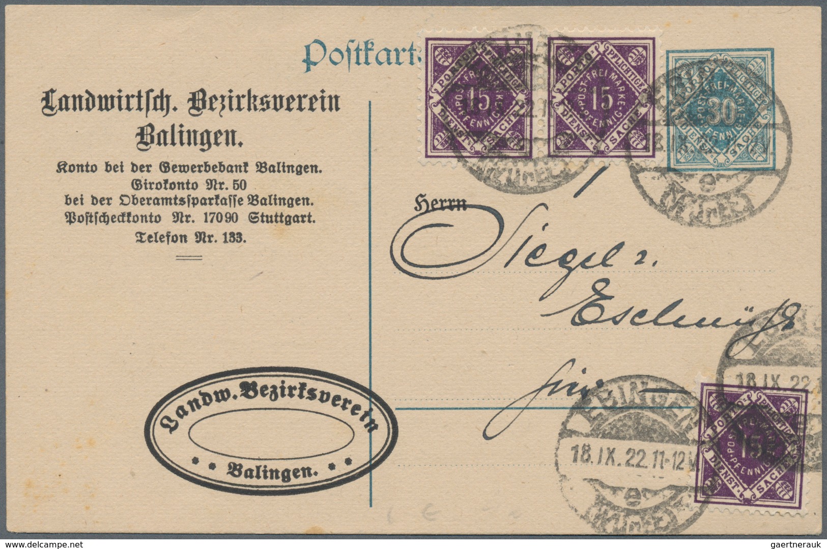 Deutsches Reich - Dienstmarken: 1920/1930, Kleines Lot Von über 80 Briefen Und Ganzsachen Mit Mmehrf - Service