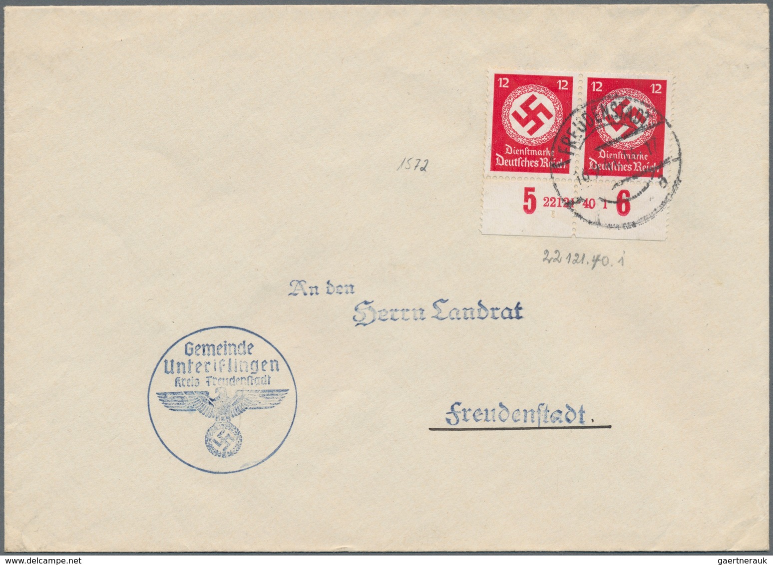 Deutsches Reich - Dienstmarken: 1934/45, Partie Von über 40 Belegen, Viele Einschreiben Und Teils Mi - Service