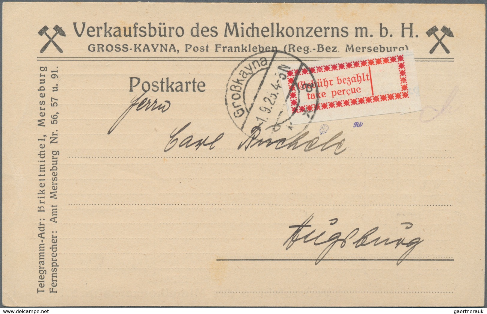 Deutsches Reich - Lokalausgaben 1918/23: HALLE (OPD): 1923, Sammlung Von 25 Briefen Und Karten, Sowe - Covers & Documents