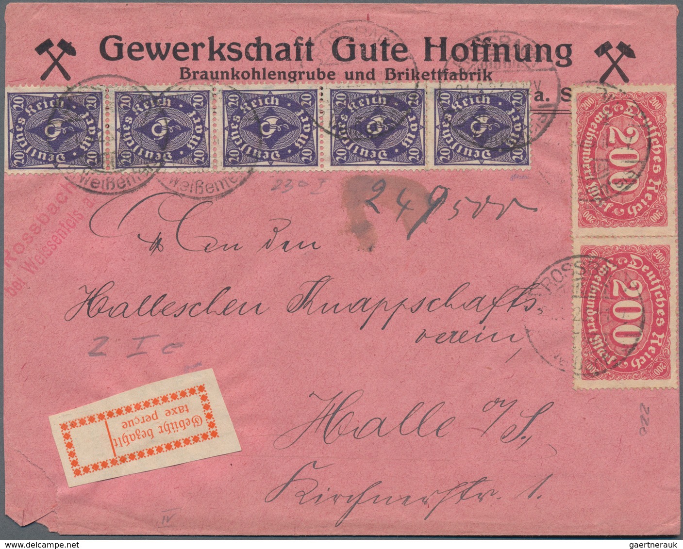 Deutsches Reich - Lokalausgaben 1918/23: HALLE (OPD): 1923, Sammlung Von 25 Briefen Und Karten, Sowe - Lettres & Documents