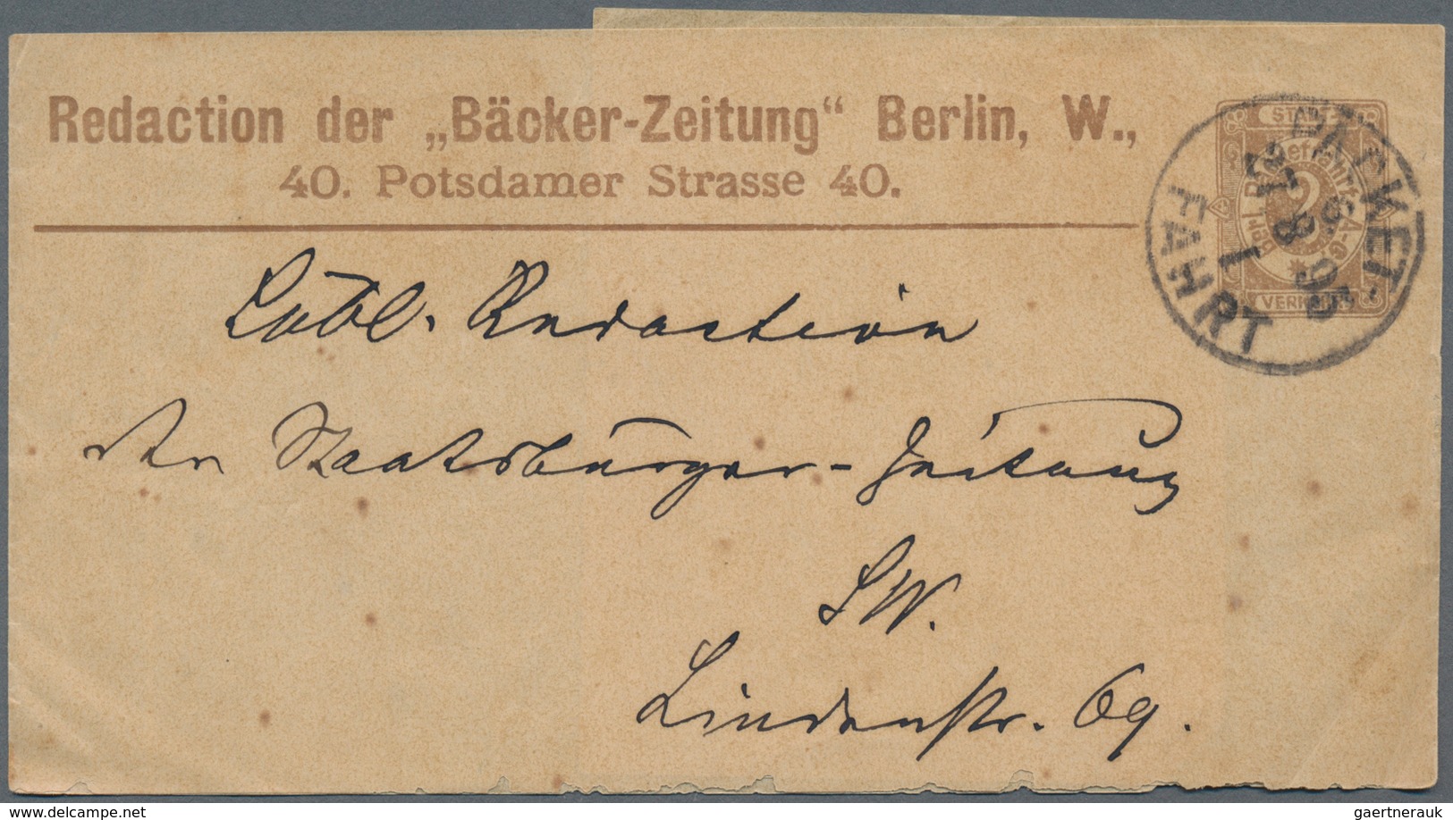 Deutsches Reich - Privatpost (Stadtpost): 1880-1900, Partie Mit über 400 Ganzsachen, Briefen Und Bel - Postes Privées & Locales
