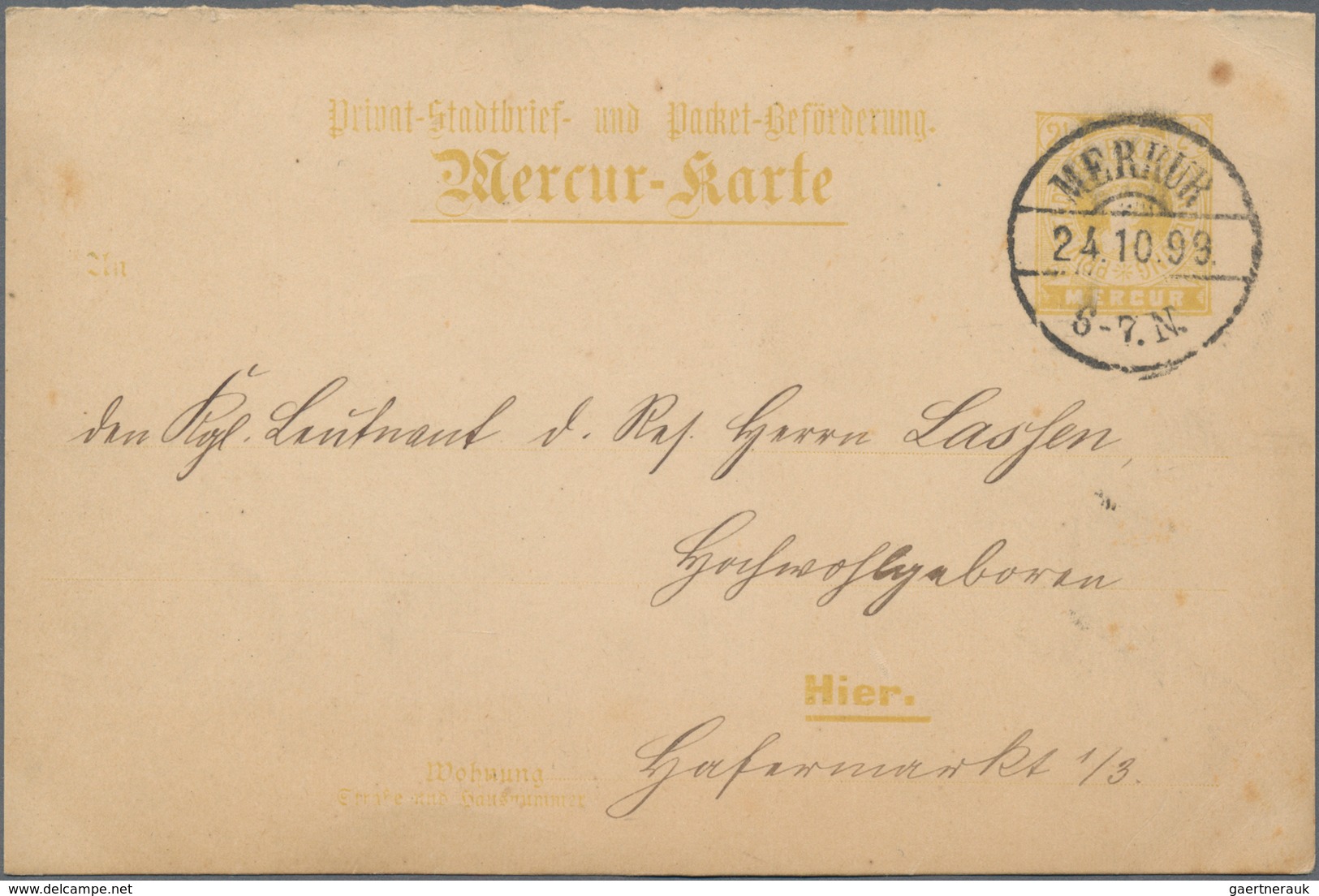 Deutsches Reich - Privatpost (Stadtpost): 1890/1900 (ca.), Altona/Bergedorf/Flensburg/Lübeck/Kiel, U - Private & Local Mails