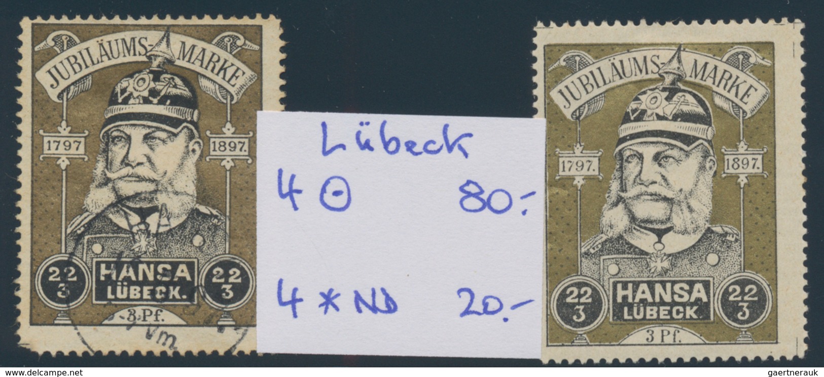 Deutsches Reich - Privatpost (Stadtpost): 1890/1900 (ca.), Altona/Bergedorf/Flensburg/Lübeck/Kiel, U - Privatpost