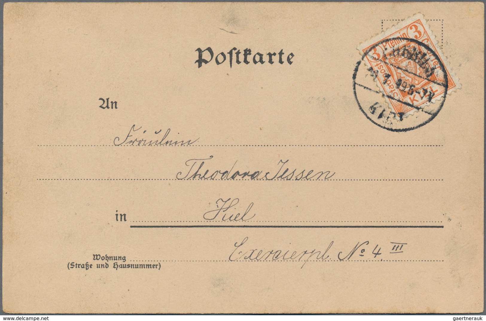Deutsches Reich - Privatpost (Stadtpost): 1890/1900 (ca.), Altona/Bergedorf/Flensburg/Lübeck/Kiel, U - Privatpost