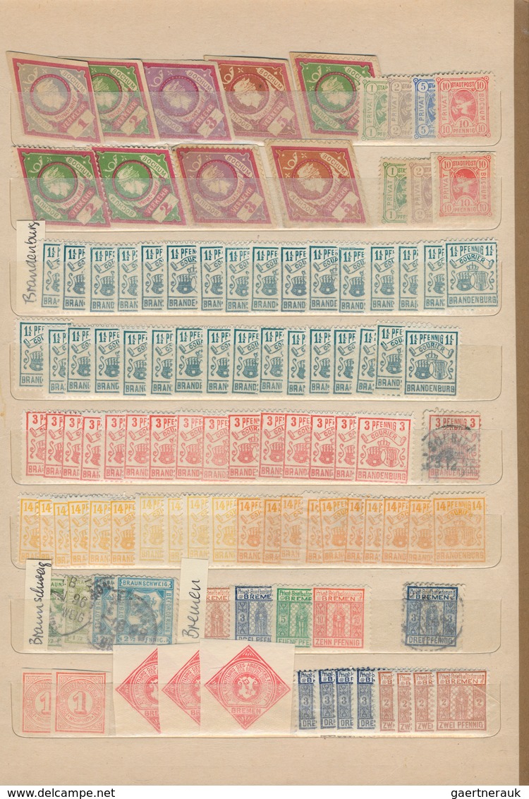 Deutsches Reich - Privatpost (Stadtpost): 1890/1900 (ca.), Sauber Sortierter Bestand Von über 1.600 - Postes Privées & Locales