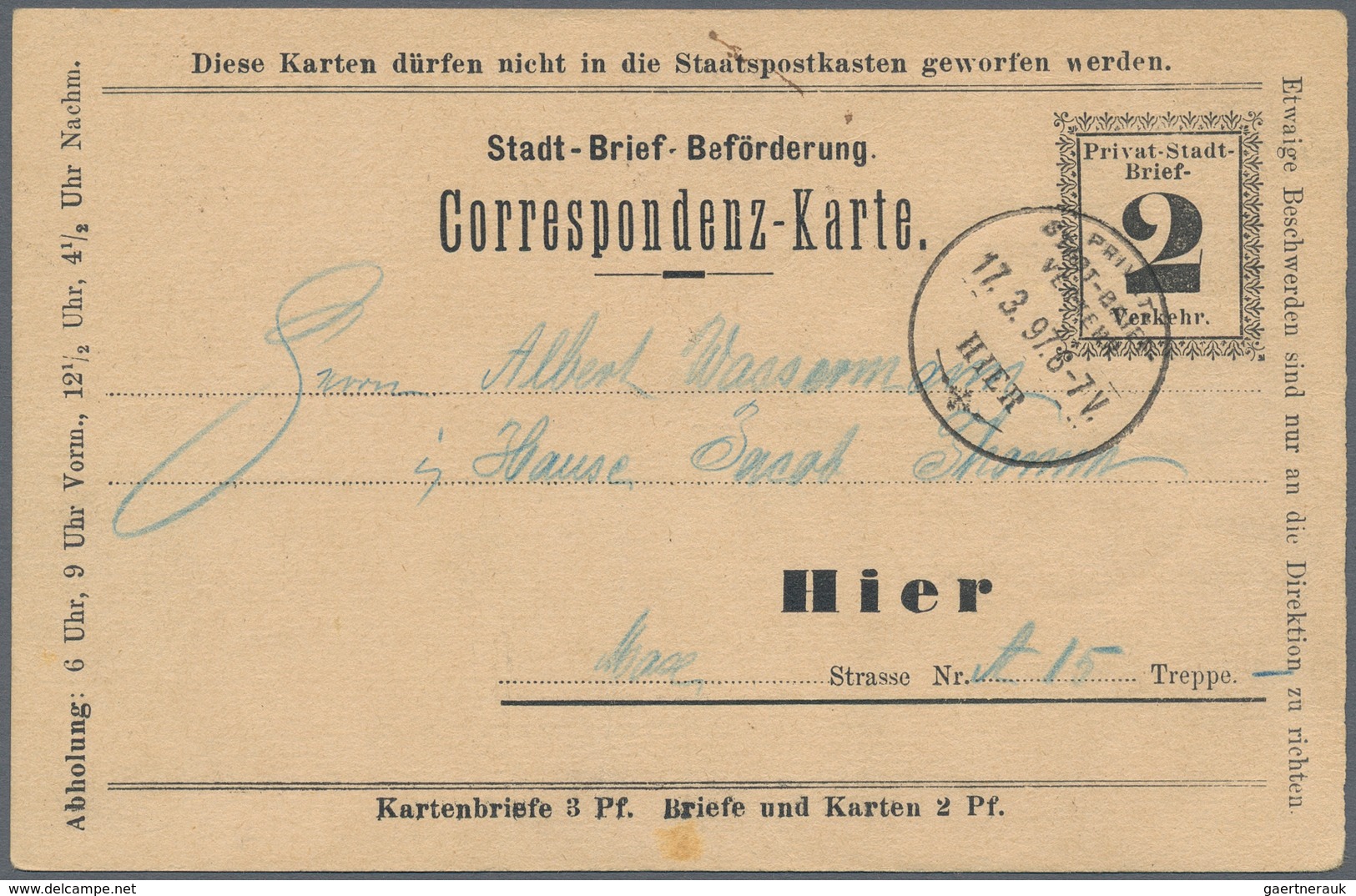 Deutsches Reich - Privatpost (Stadtpost): AUGSBURG: Posten Von Marken, Zumeist Auf Briefstücken Und - Postes Privées & Locales