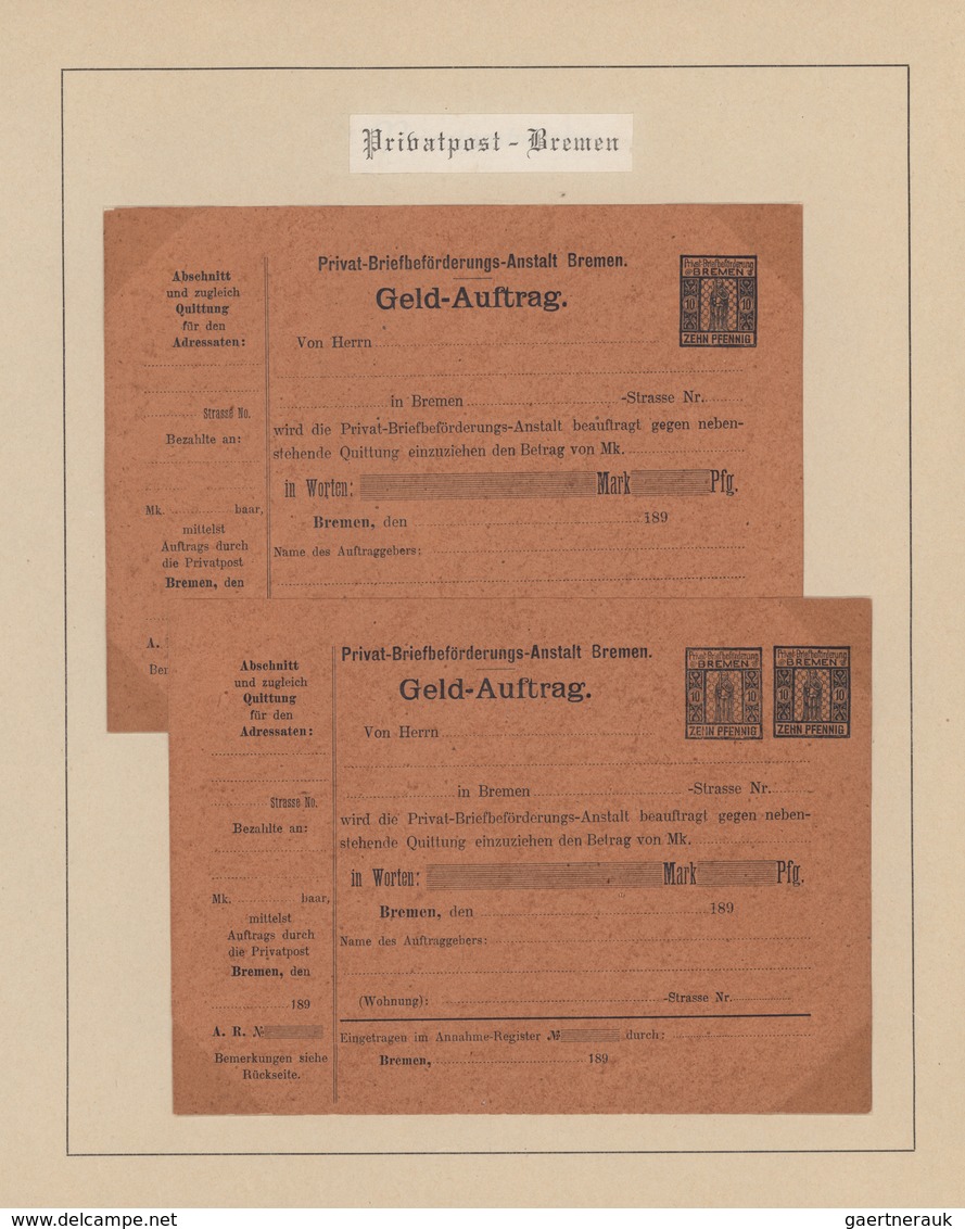 Deutsches Reich - Privatpost (Stadtpost): BREMEN (HAMMONIA Und Privat-Briefbeförderungs-Anstalt): 18 - Postes Privées & Locales