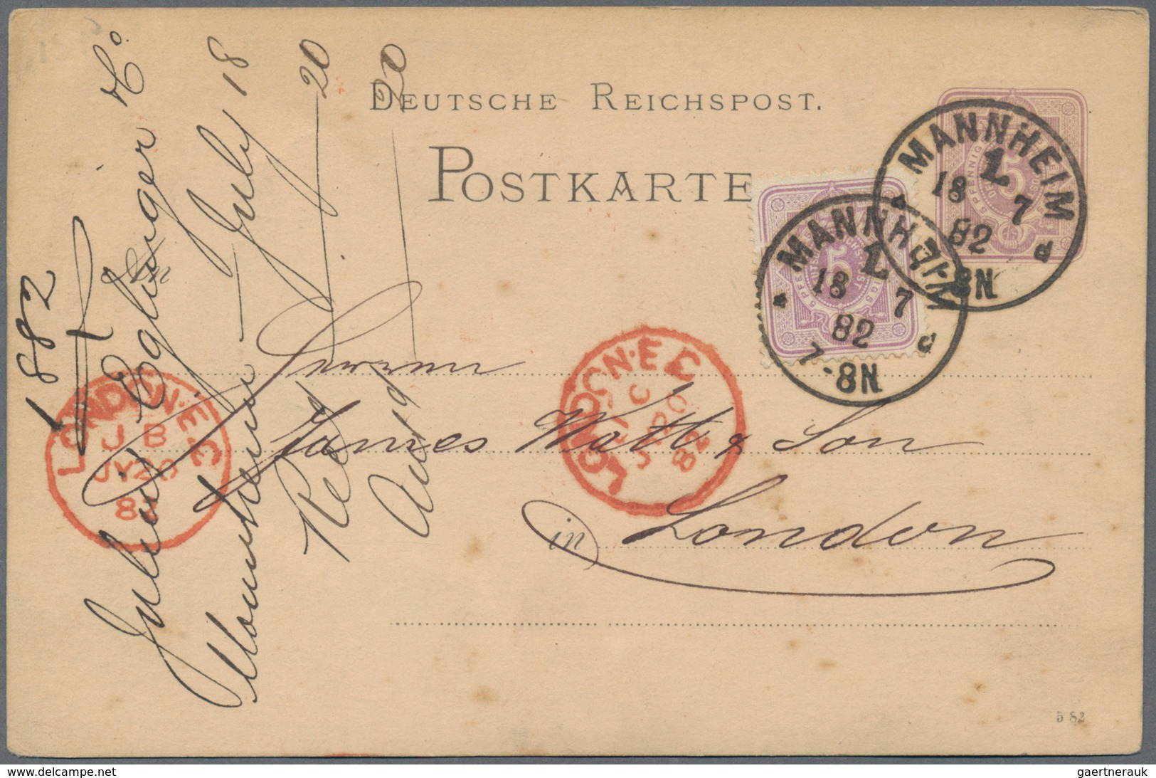 Deutsches Reich - Ganzsachen: 1870/1890 (ca.), Sammlung Von Ca. 20 Ungebrauchten/gebrauchten Korresp - Other & Unclassified