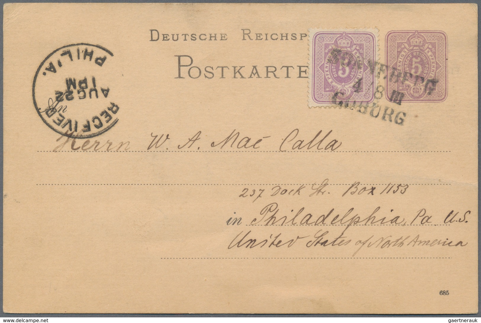 Deutsches Reich - Ganzsachen: 1870/1890 (ca.), Sammlung Von Ca. 20 Ungebrauchten/gebrauchten Korresp - Other & Unclassified