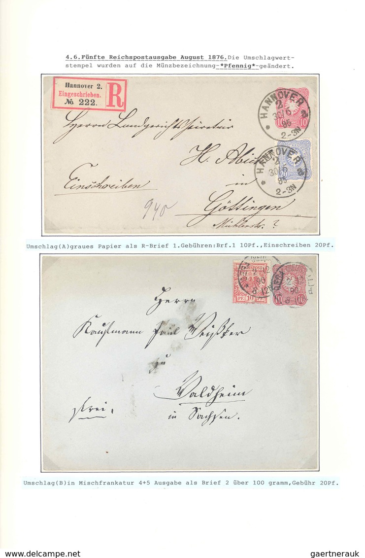 Deutsches Reich - Ganzsachen: 1872/1889, Ganzsachenumschläge, Interessante Spezialsammlung Mit Fast - Sonstige & Ohne Zuordnung