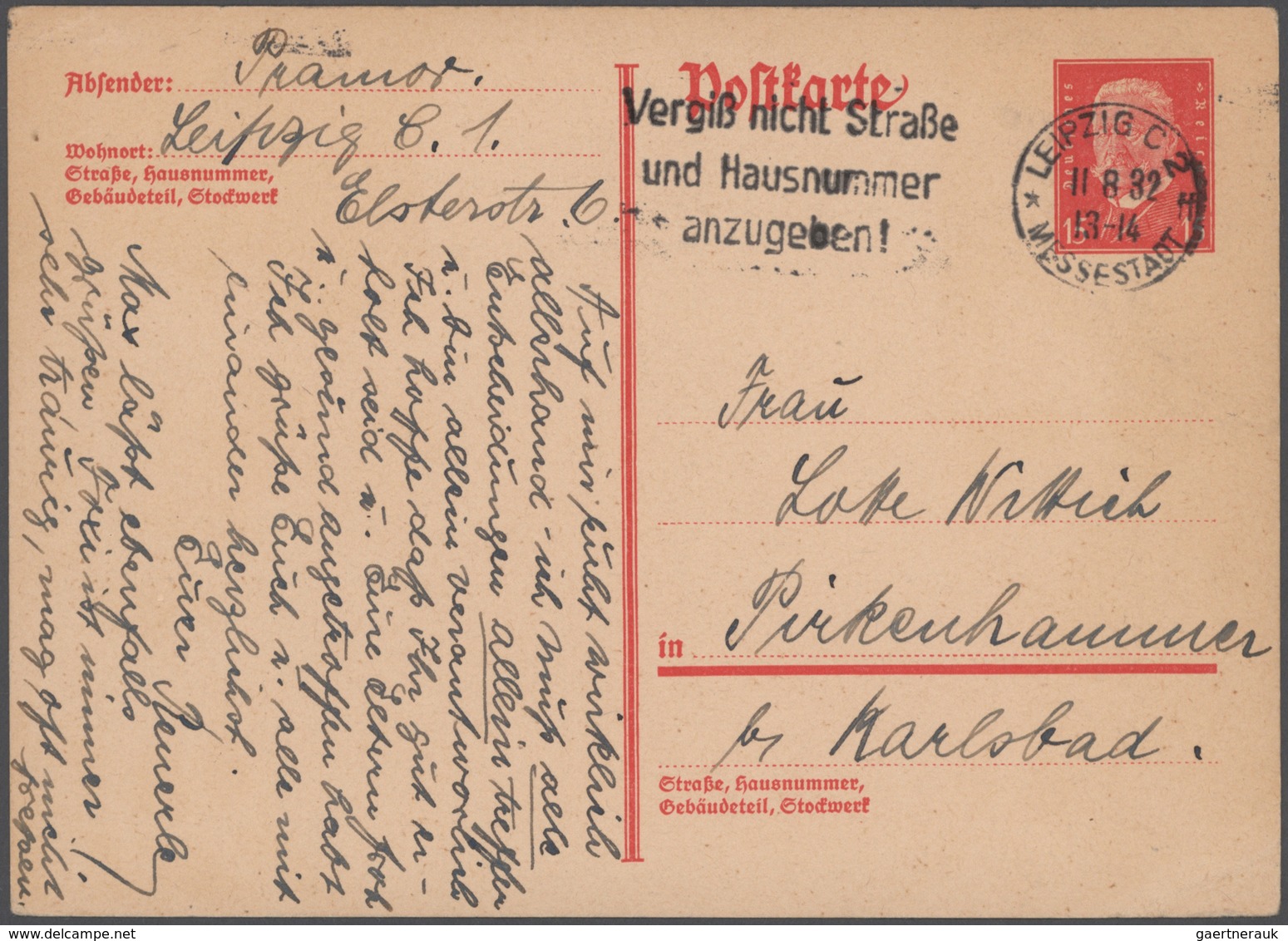 Deutsches Reich - Ganzsachen: 1873/1944, Spezialsammlung Der Gebrauchten Ganzsachenpostkarten Von P - Other & Unclassified