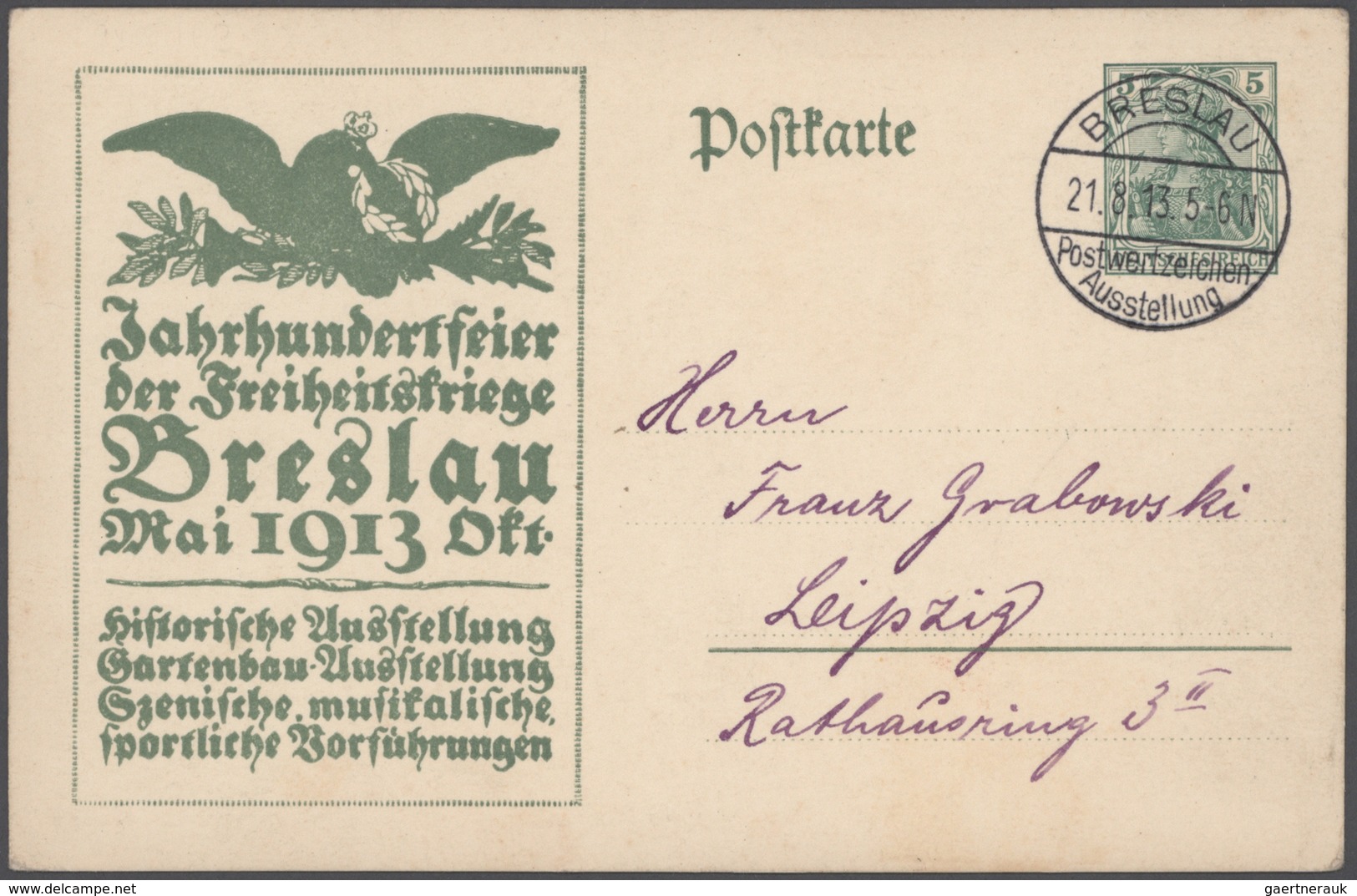 Deutsches Reich - Ganzsachen: 1873/1944, Spezialsammlung der gebrauchten Ganzsachenpostkarten von P