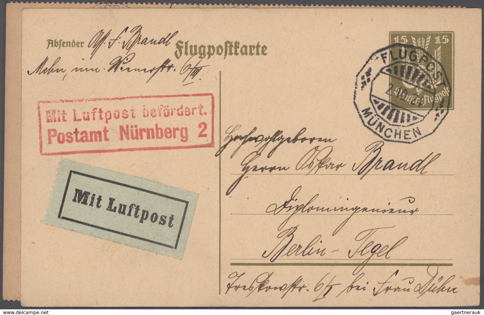 Deutsches Reich - Ganzsachen: 1873/1944, Spezialsammlung der gebrauchten Ganzsachenpostkarten von P