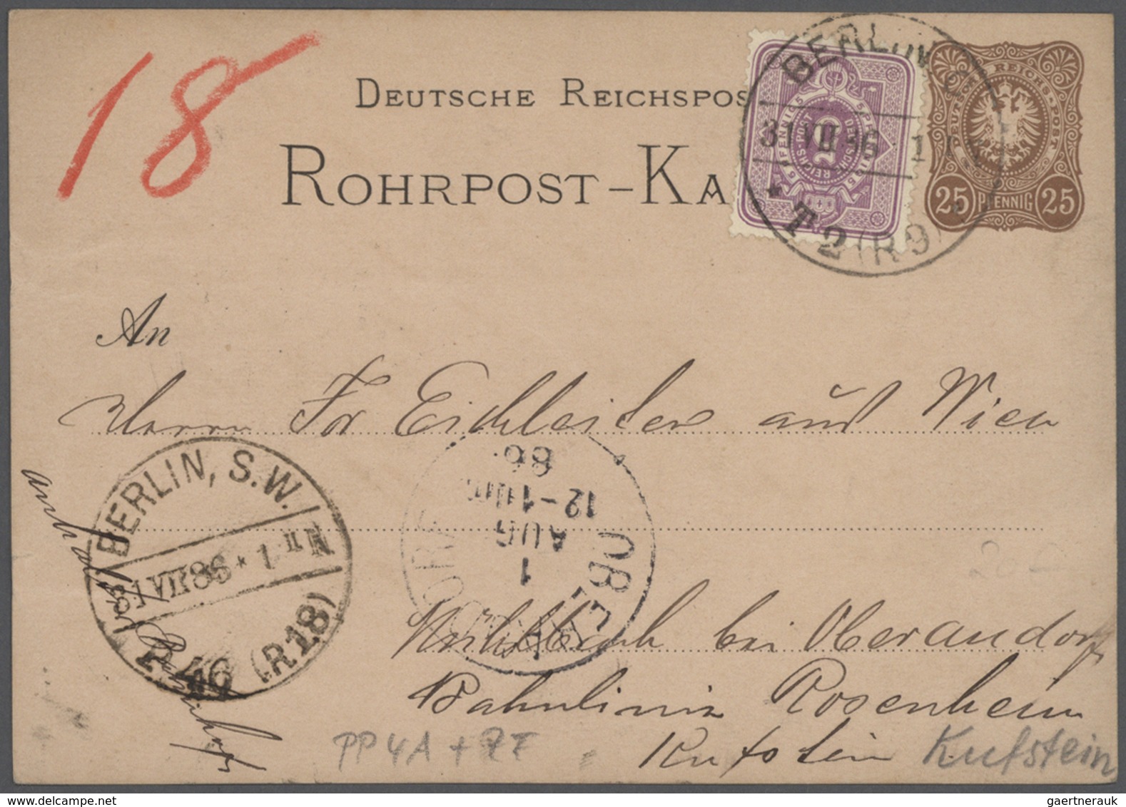 Deutsches Reich - Ganzsachen: 1876/1926, ROHRPOST: Sammlung Von 30 Gebrauchten Karten/Briefe Und 32 - Autres & Non Classés
