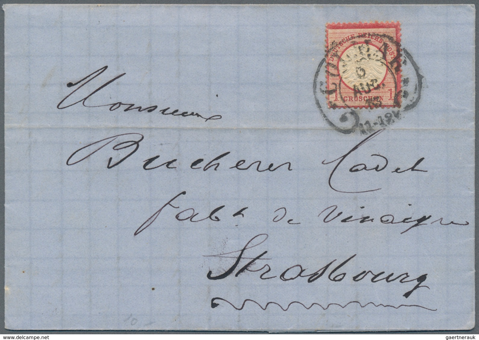 Deutsches Reich - Hufeisenstempel: 1872/1875, 30 Belege, Alle Mit Hufeisenstempeln Aus Dem Elsaß, Da - Franking Machines (EMA)