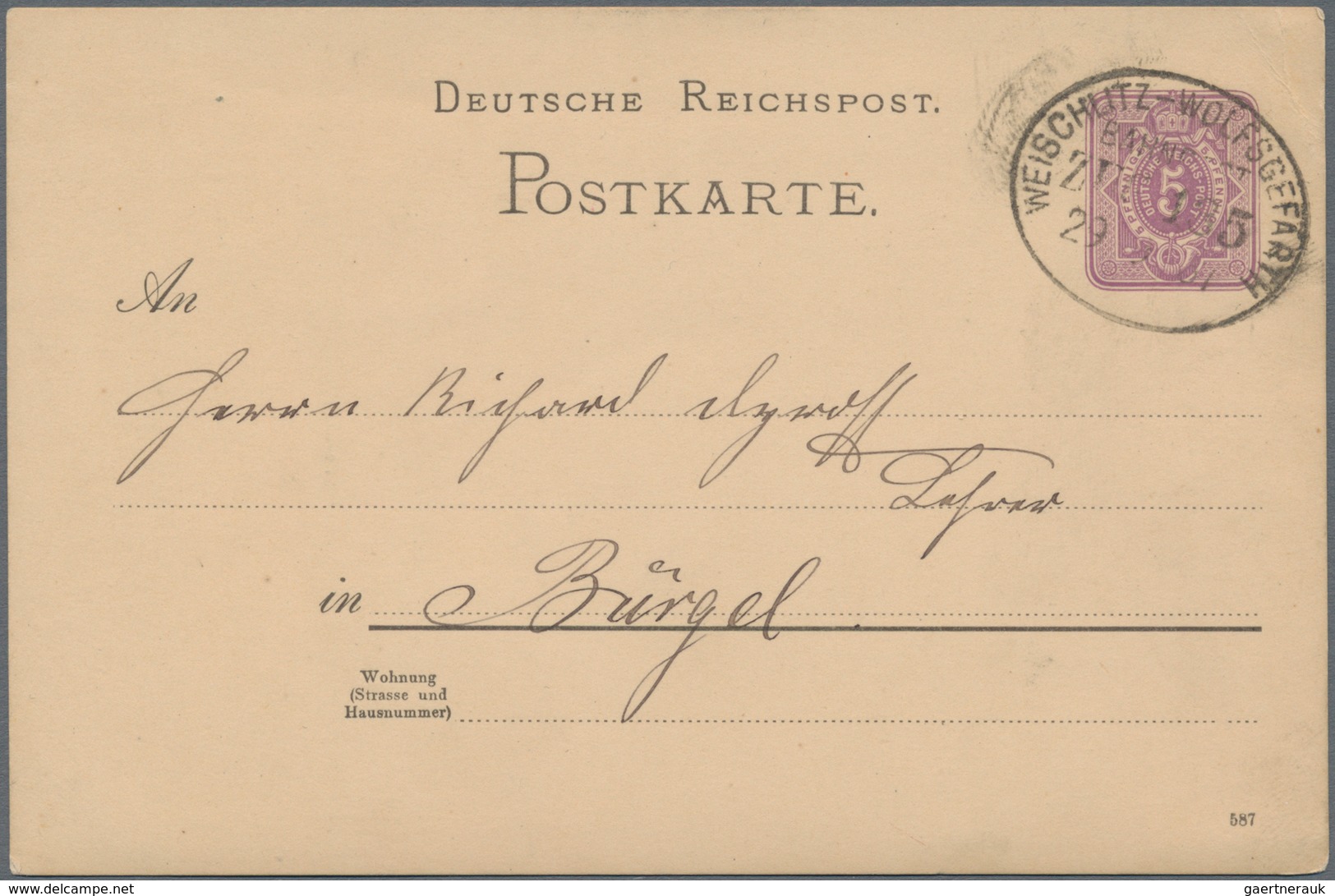 Deutsches Reich - Bahnpost: 1875/1943, Ca. 50 Ganzsachenkarten Und Ansichtskarten Alle Mit Der Bahnp - Autres & Non Classés