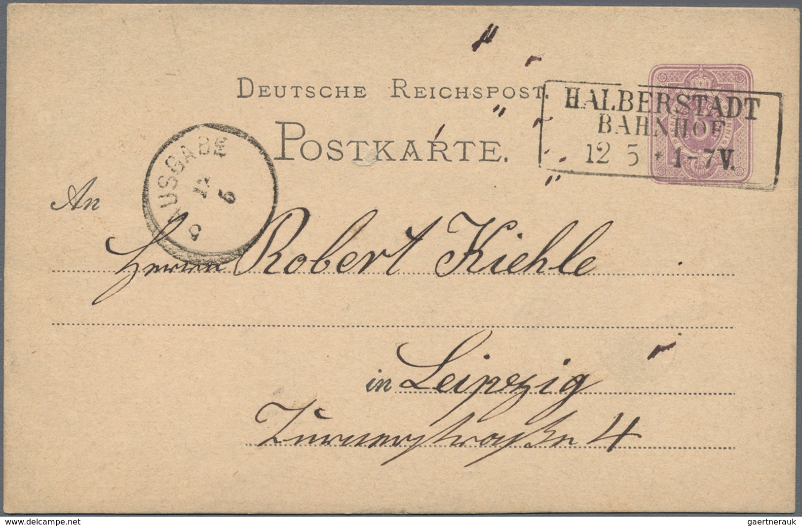 Deutsches Reich - Bahnpost: 1875/1943, Ca. 50 Ganzsachenkarten Und Ansichtskarten Alle Mit Der Bahnp - Autres & Non Classés