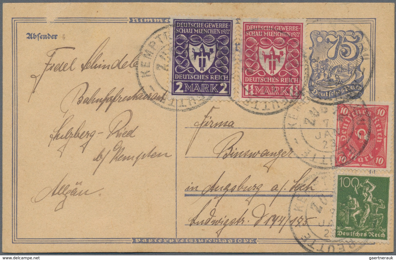 Deutsches Reich - Bahnpost: 1880/1941, BAYERN BAHNPOST, Sammlung Mit Ca.80 Briefen, Karten Und Ganzs - Autres & Non Classés