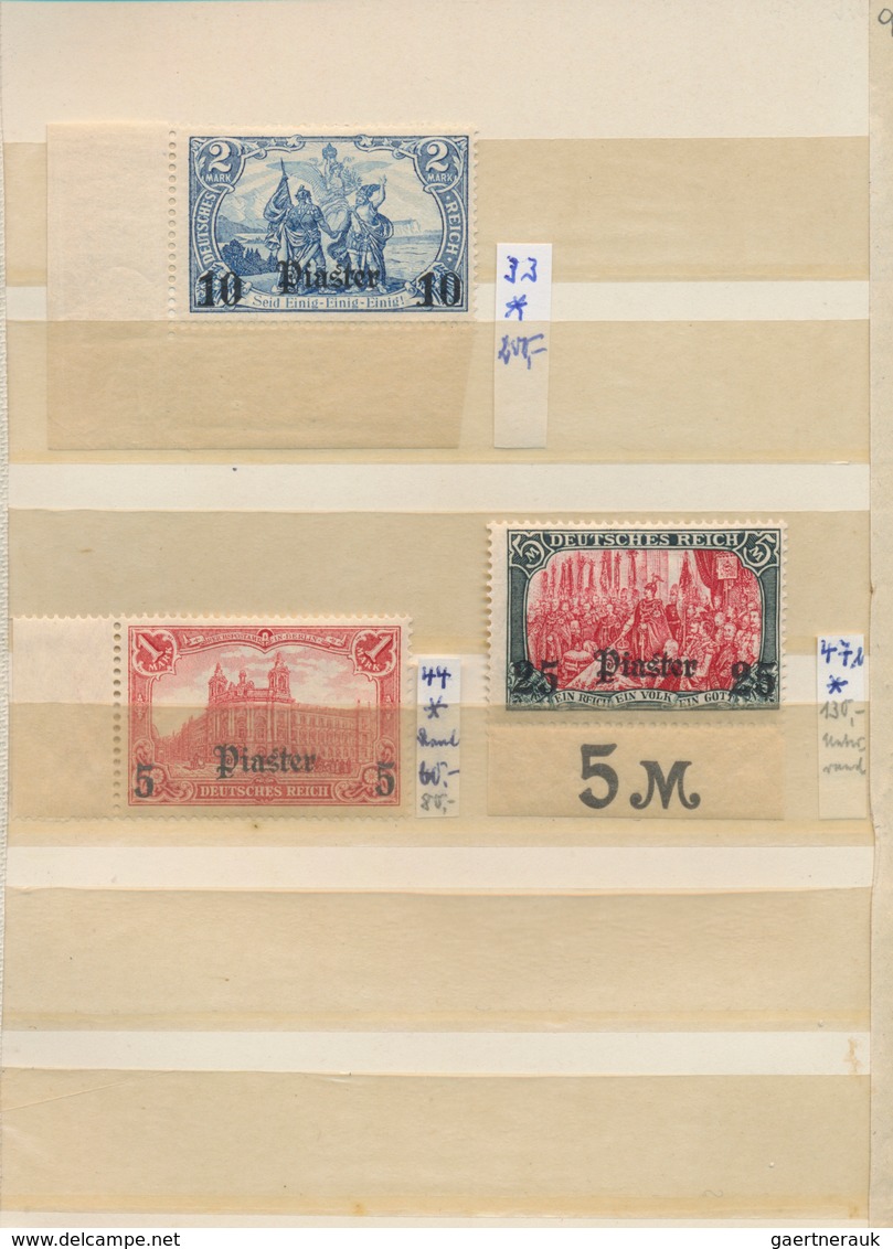 Deutsche Auslandspostämter + Kolonien: 1899/1910 ca., ungebrauchte Sammlung im kleinen Einsteckbuck,