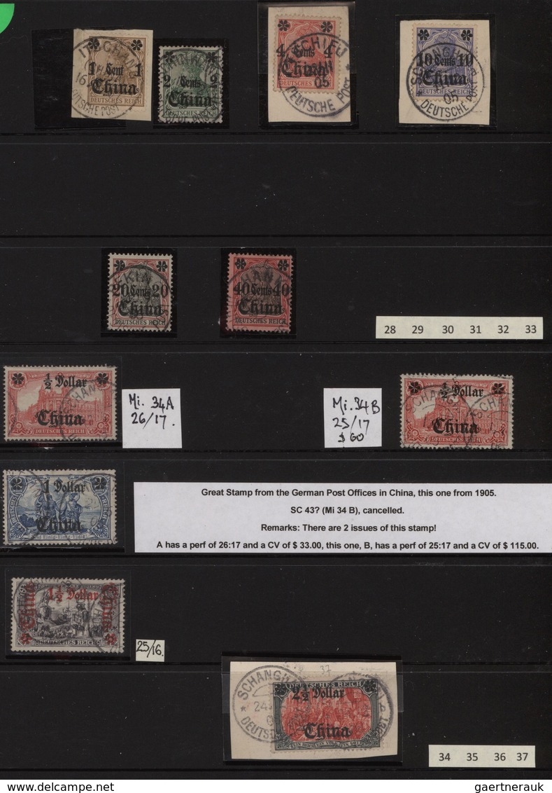 Deutsche Post In China: 1898/1919 (ca.), China Und Kiautschou, Gestempelte Und Ungebrauchte Sammlung - Chine (bureaux)