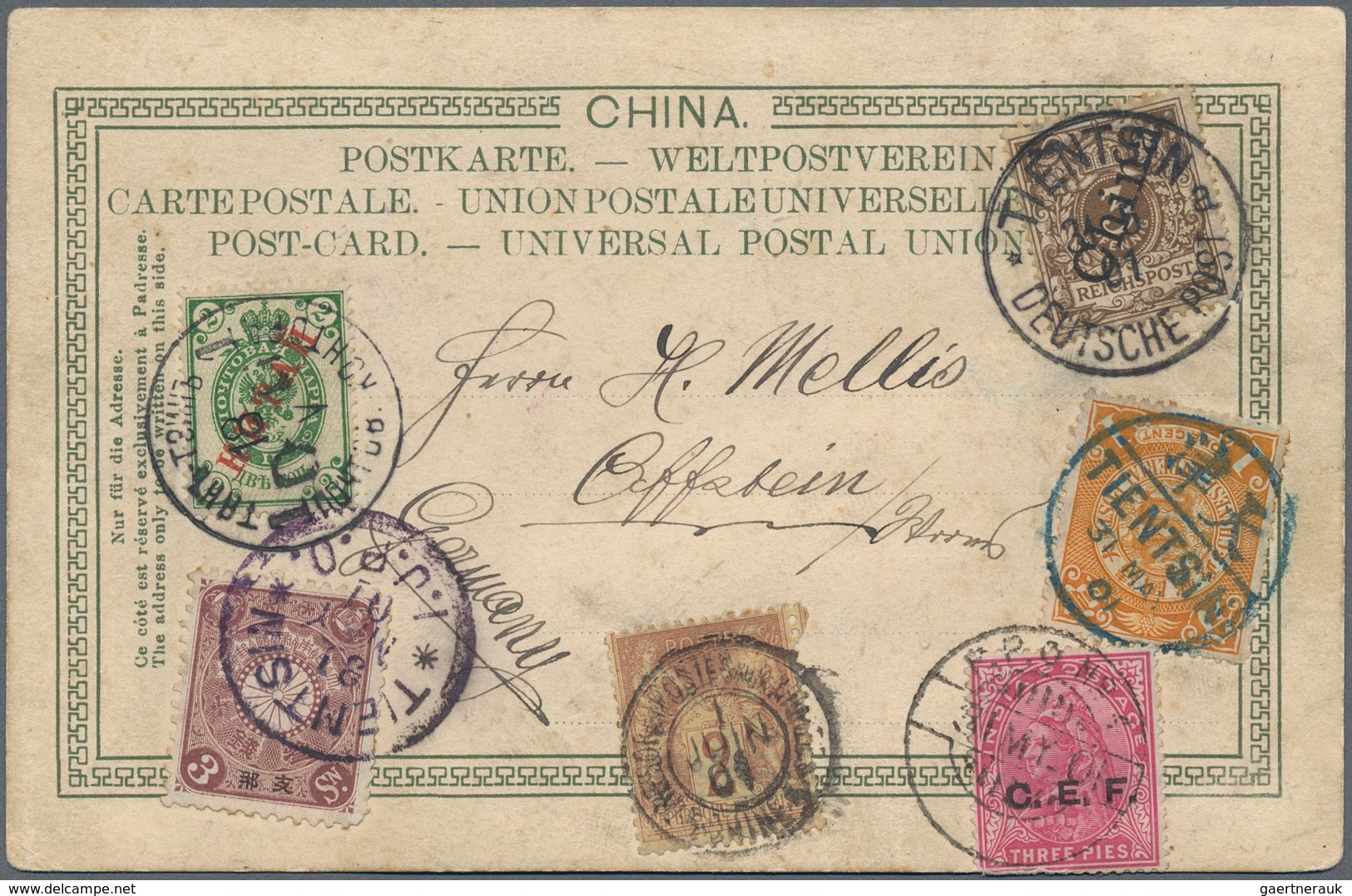 Deutsche Post In China: 1898/1919, Umfangreicher Bestand In Guter Sortierung Incl. Querformaten Und - Chine (bureaux)