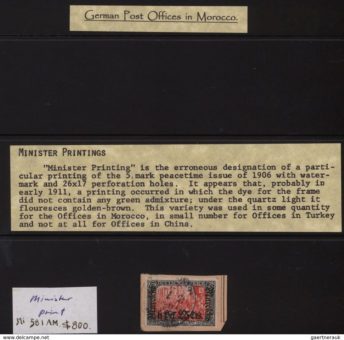 Deutsche Post In Marokko: 1899/1915 (ca.), Sammlungspartie Auf Steckseiten, Dabei Alleine 36 Querfor - Maroc (bureaux)