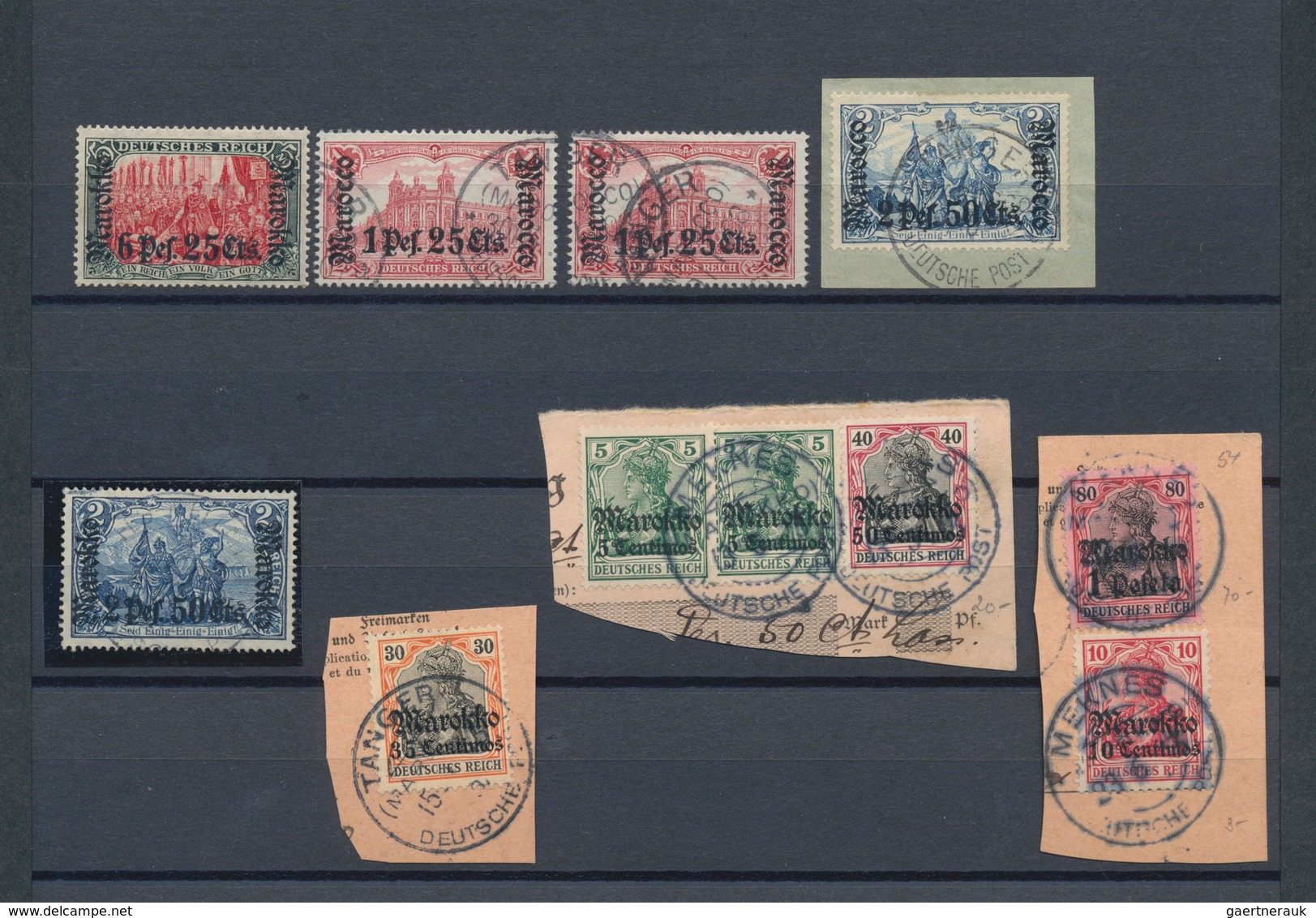 Deutsche Post In Marokko: 1900/1914 (ca.), Zusammenstellung Mit über 100 Marken Und 23 Briefen Und K - Maroc (bureaux)