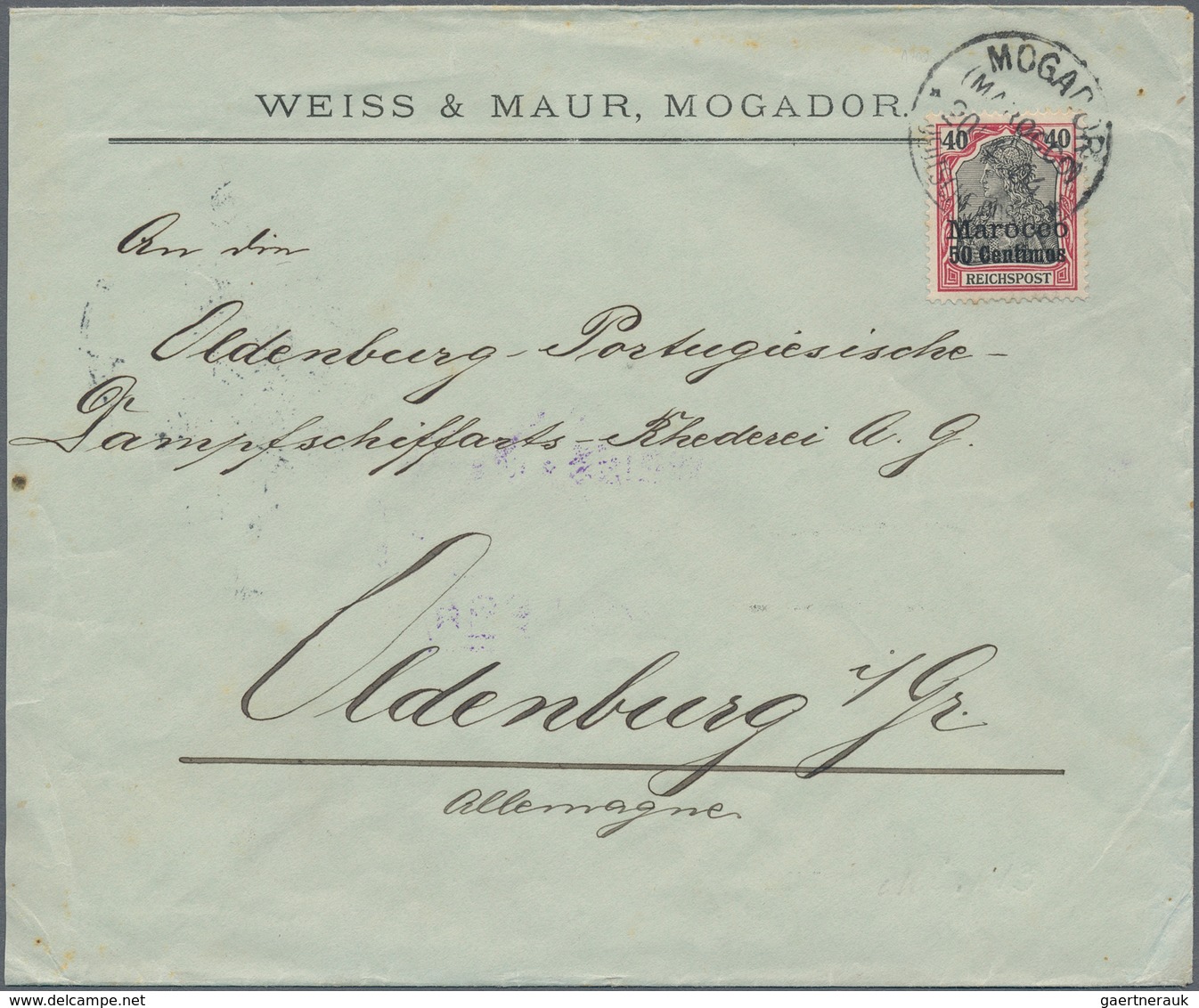 Deutsche Post In Marokko: 1900/1914, Kleiner Sammlungsbestand Von 24 Belegen Mit Div. Besonderheiten - Maroc (bureaux)