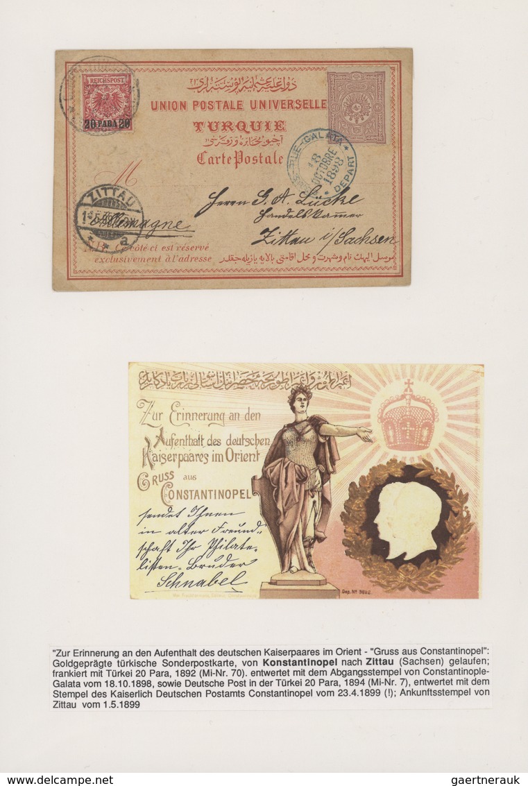 Deutsche Post In Der Türkei: 1890/1913, Interessantes Konvolut Mit 13 Briefen, Karten U. Ganzsachen - Turquie (bureaux)